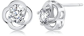 DANIEL CLIFFORD® Liza Damen Ohrringe Silber 925 I Ohrstecker für Frauen aus Sterlingsilber & Zirkonia Kristallen I Geschenk für Sie