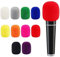 PMELCXD Coloré Microphone Bonnettes, 10 PCS Mousse Micro Anti Bruit, Housse de protection en mousse pour rendre le microphone anti-poussière, anti-chute, antibactérien et coupe-vent (10 couleurs)