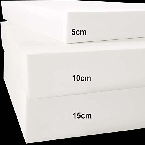 YURO 5/10/15 cm dicker Schaumstoff, hohe Dichte, 45D-Sofakissen, Ersatz-Memory-Schaum, Fenster-Sitzkissen, Sitzerhöhung, Stuhlkissen, expandierte Schaumstoffpolsterung