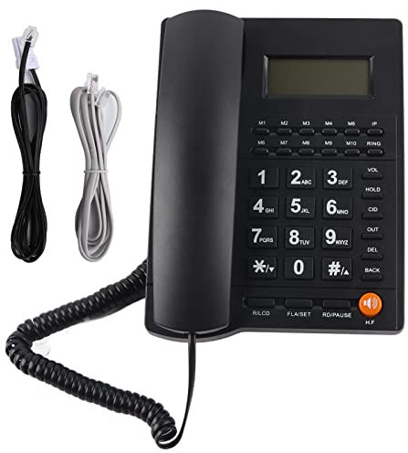 ciciglow Schnurgebundenes Telefon, Freisprech-Festnetztelefon mit Großem Knopf für Family Office und Eingebauten Intelligenten Sprachchip Im Hotel