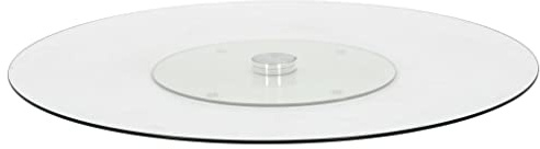 INLIFE Servierplatte Drehbar Transparent 60 cm Hartglas