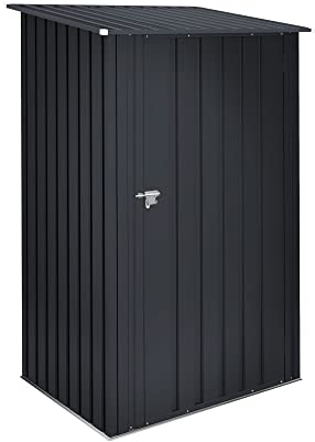 Hoggar - Cobertizo Jardín Exterior 1100 L Stark - 104x99x160 cm - Puerta con bisagra - Cierre con Pasador - Armario metálico - Caseta almacenaje - Gris Antracita