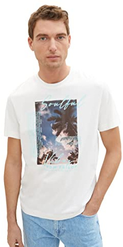 TOM TAILOR Herren T-Shirt mit Sommer-Print
