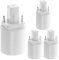 UKCOCO 4 Stück G24d Konversionslampenkopf E27 Fassung Halter Adapter E27- Basis Wechseln Leitfähiges Kupferblech [andere Materialien]: Flammhemmendes Pbt E12 Energiesparlampe Weiß Base