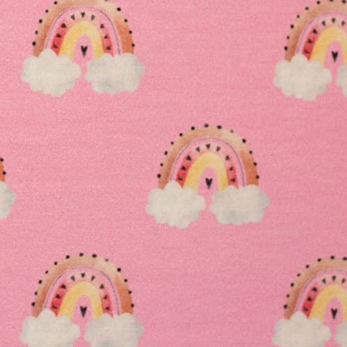 Jersey Stoff Regenbögen Altrosa von Swafing Kinderstoff Oeko-Tex 50 x 160cm Meterware
