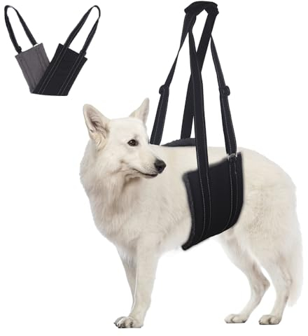 Comfpet Hundegeschirr Hunde Tragehilfe für Auf und Abtreppen, Hundeschlinge, Verstellbares Hundetragegurt für Hinterbeine, Hundehilfe und Bänderrehabilitation, S