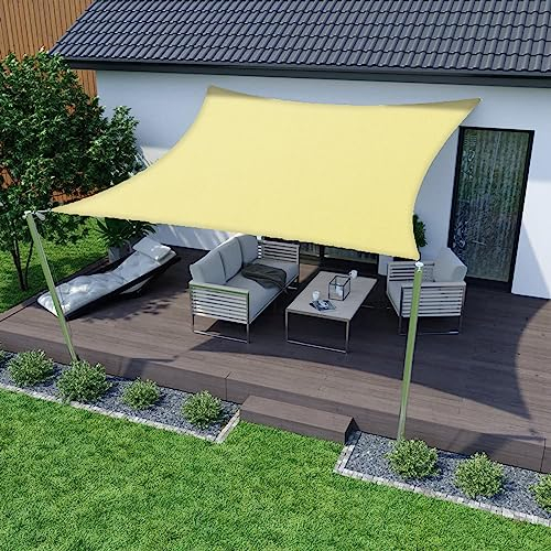 HOMPER Tenda a Vela Tenda da Sole per Esterno 3x3m Vela Ombreggiante Parasole Protezione Rettangolare Parasole Anti UV per Giardino Balcone Terrazza Campeggio…