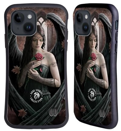 Head Case Designs sous Licence Officielle Anne Stokes Rose Anges Coque Hybride Compatible avec Apple iPhone 15