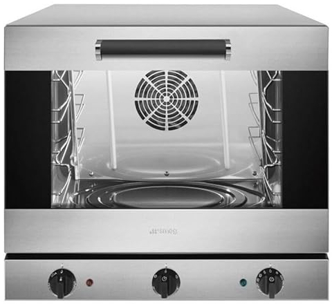 Franza - Forno elettrico professionale acciaio inox per Smeg multifunzione 4 teglie libera installazione da appoggio ALFA43XMFDS