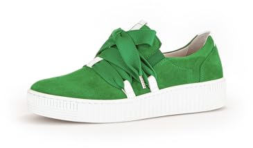 Gabor Damen Low-Top Sneaker, Frauen Halbschuhe,Freizeit,sportlich,straßenschuhe,Strassenschuhe,Sportschuhe,Turnschuhe,Verde/Weiss,38 EU / 5 UK