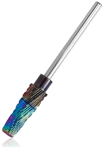 Mesee 5 in 1 Pro Nail Drill Bit, 3/32 Shank Tapered Barrel Nail Bit Tungsten Steel Nail File Drill Bit for Manicure Pedicure Acrylic Hard Gel Nails Art Polishing Cuticle Removal