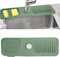 Kitchen Sink Splash Guard, 17.7” x 5.5” Silicone Faucet Sink Splash Guard, Faucet Drain Mat for Kitchen Bathroom and Counter, Splash Drying Countertop Sink Protectors Absorbent Mat (Green1)
