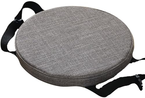 ZIBENE Sitzkissen Barhocker Rund mit Befestigung, Sitzkissen Rund 30cm für Hocker, Stuhlkissen Rund 30cm rutschfest Verdicken Gepolstertes für KüChen Hocker Waschbar Abnehmbar Rund Sitzpolster