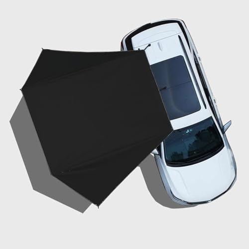 Car Awning Camping, Suv Awning, Universal Vehicle Awning, Waterproof 210D Black Glue Coated Oxford Fabric Awning, Block Uv Rays, No Restrictions on Vehicle Type(Black,2x3x2m=6.6'x9.8'x6.6')