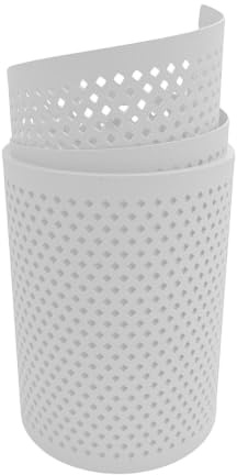 zaun|zu® Premium Sichtschutzstreifen GELOCHT | genarbte Oberfläche | Diamant Lochmuster | PP für Doppelstabmatten | Sichtschutz Rolle | Polypropylen | Zaunblende | Made in Germany Weiß 2,55 m