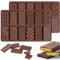 Lot de 2 Moule Chocolat Tablette, Moule Silicone Chocolat, Moule Bonbons, Moule à Tablette De Chocolat Profond, Moule à Tablette Chocolat pour Chocolats Maison, Pralines, Bonbons (A)
