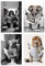 YILANJIN Posters Décoratifs, 4 PCS Images Décoratives d'Animaux de Salle de Bain, Noir et Blanc Mignon Image Animal, Tableau sur Toile Noir et Blanc pour Chambre à Coucher, Toilettes, Salon (21×30 cm)