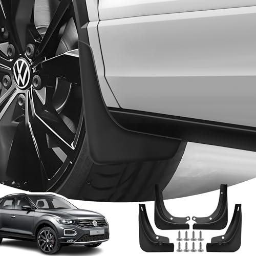 LANGBEAN Schmutzfänger für VW T ROC 2025 2024 2023 2022 2021 2020 2019 2018, Vordere und Hintere Spritzschutz mit Montageschrauben, Allwetter Schlammklappen Zubehör Kein Bohren Nötig [4 Stück]
