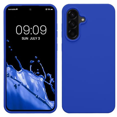 kwmobile Hülle kompatibel mit Samsung Galaxy A56 5G Hülle - Silikon Handy Case - Handyhülle weiche Oberfläche - kabelloses Laden - Baltik Blau