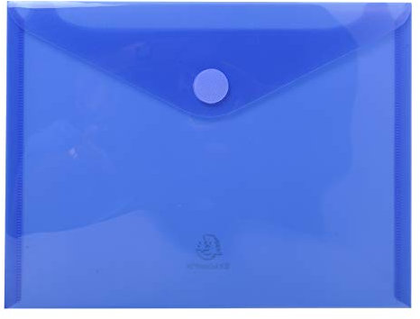 Exacompta - Réf. 56720E - Carton de 50 mini-pochettes-enveloppes fermeture scratch et rabat - En PP souple - Dimensions d'une pochette : 24 x 18 cm - Format à classer A5 - Couleurs assorties