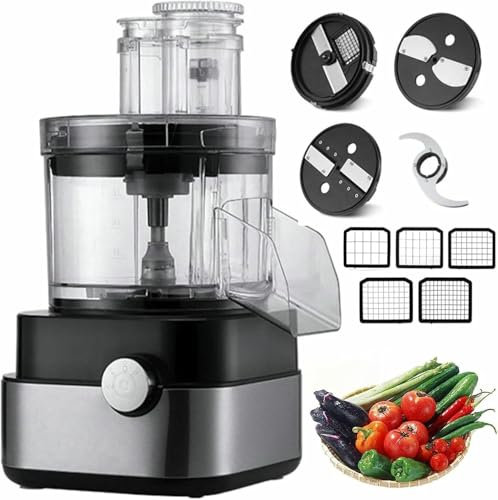 GFXYQPDNV Commercial Vegetable Cutter 5 In 1, Commercial Food Processor, 600 W Fruit And Vegetable Vegetable