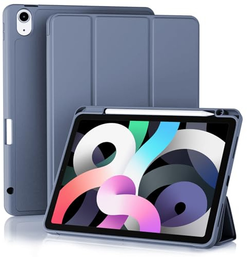 TXWLLIU Case for iPad (A16) 11th/10th Gen,Purple | For 2025/2022 Model, Slim Translucent Back, Triple Stand, Auto Sleep/Wake, Shock Protection