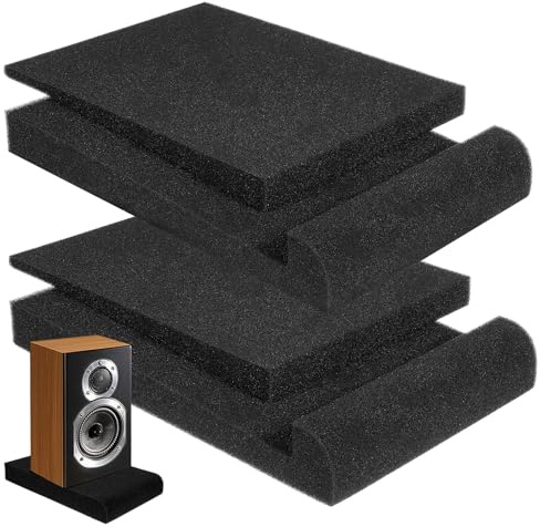 Lautsprecher Isolationspad Soundpad 2 Stück aus Polyurethan Schalldämmend gegen Vibrationen für Büro oder Fahrzeuge