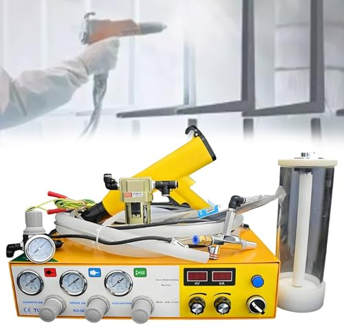 Pvxa Portable Powder Coating Paint Sprayer, Electrostatic Powder Coating Spray Gun, Adjustable Powder Coating, for Automotive, Marine, Home and Garden Coatings