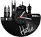 GRAVURZEILE Schallplattenuhr - Skyline Halle - Wanduhr aus gegossenem Vinyl mit Stadt Skyline 30 cm - Upcycling Designer Uhr - Moderne Wanduhr im Retro Vintage Style - Made in Germany