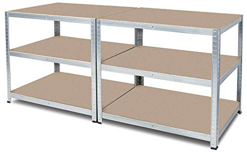 BRB Arbeitstisch/Packtisch, glanzverzinkt, HxBxT 900x1800x600 mm