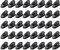 Futheda 40Pcs Clips for Earphone Wire 360 Degree Rotate Black Earphone Cable Shirt Clothing Clip for Fixing Headphone Wire (2.4cm)