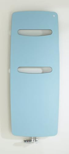 Zehnder vitalo Design Heizkörper VITK-120-050, 1225x490 mm, Ausführung Cut, mit Anschlussbox EasyFix, Badheizkörper: Weiß RAL 9016 - ZV210349B100000