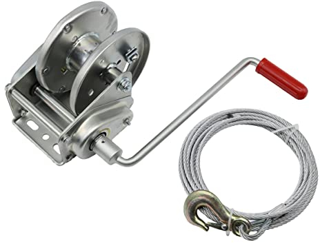 trailer parts4u Alko Seilwinde Typ 900 Compact Anhänger Handwinde Handseilwinde mit Seil + Haken 900kg 900 kg 1210654