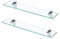 KES Etagere Murale Étagère en Verre Trempé 8mm Tablette Étagère de Salle de Bain 60CM avec Support Chrome Poli 2 Pièces, BGS3201S60-P2