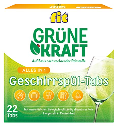 Fit Grüne Kraft Alles in 1 Tabs für ein optimales Spülergebnis 22er