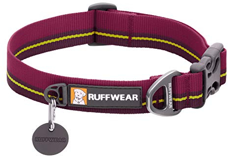 RUFFWEAR Flat Out Collar, Klassisches Hundehalsband für Große bis Sehr Große Hunderassen, Einstellbare Passform, Größe L (51-66 cm), Wildflower Horizon