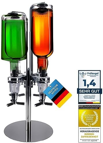 Bar-Butler für Spirituosen Flaschenhalterung für Getränke 4cl Dosierer Getränkespender Bar Flaschenhalter Portionieren von Getränken Getränkeportionierer (4-fach Flaschen Halterung)