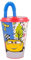 Gold1 Kids Character Sports Tumbler 430ML Drinking Re-usable Plastic Cup with Straw (Cars)