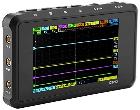 Oscilloscopio, DS213 Oscilloscopio Digitale, DS213 Mini 4 Canali 100MSa/s Digital Pocket Oscilloscopio Portatile