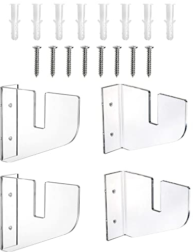 Frcctre Skateboard-Wandhalterung, Acryl-Display-Racks, Ständer, Aufbewahrung, Aufhänger für Longboard, Snowboards, Wasserski, 4 Stück