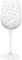 Maturi Hand Painted Blue Dot Print Wine Glass, 400ml, Gift Boxed