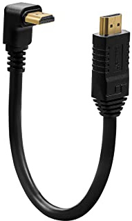Herfair Short HD Cable, 90 Degree HD Extender 4K Down/Up Angle HD Adapter Cable Compatible with TV Stick, Roku Stick, PS5, PS4,360, 30cm (Up Angle)