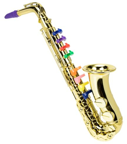 SUPVOX Jouet Saxophone Simulé Portable 17.32In Avec Boutons Colorés Instrument Musical Enfant Pour Développement Motricité Fine Et Jeu Éducatif