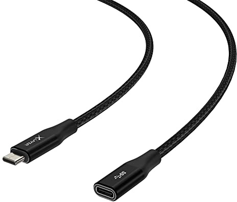 Xlayer USB C-Verlängerungskabel für Audio-, Video- & Datenübertragung 1.5 m Black