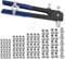 Youyijia Rivet Nut Gun Set Professional Heavy Duty Hand Riveter Setter Kit with Interchangeable Mandrels Metric M3 M4 M5 M6 M8 86Pcs Threaded Effortless Rivet