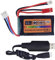 1 batterie 7,4 V LiPo 2S 50C JST et PH2.0 800 mAh avec câble de charge USB pour voiture SCX24 RC compatible avec la plupart des voitures télécommandées 1/10, 1/16, 1/18, 1/24 à l'échelle 1/24, camion