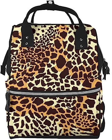 Wickeltasche mit Tierhaut-Druck, Windelrucksack für Damen und Herren, modische Reisetaschen, lässiger Tagesrucksack, Rucksack, mehrfarbig, One size