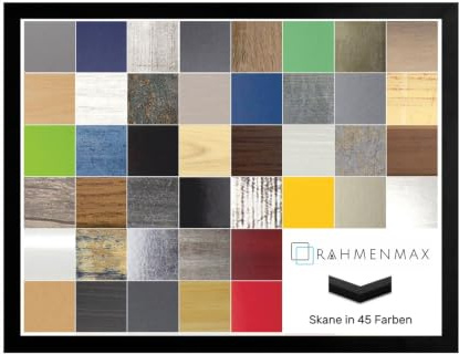 MDF Rahmen Skane für Bild 60x80cm Schwarz Matt mit Acrylglas