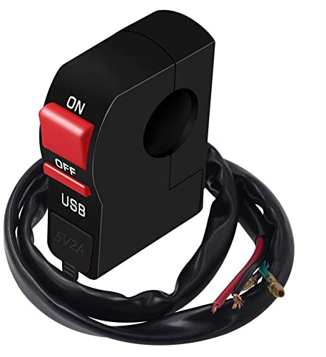 BONFUN Lichtschalter am Lenker 1pc Motorrad Lenker Kippschalter EIN Aus Druckschalter Motorrad Tuning Teil Für Scheinwerfer Roller Elektromobil