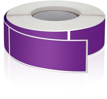 Lila Rechteckig Aufkleber 7.6 x 2.5cm Farbkodierung Selbstklebend Etiketten Umzug Rollen Ablösbar 500 Stück